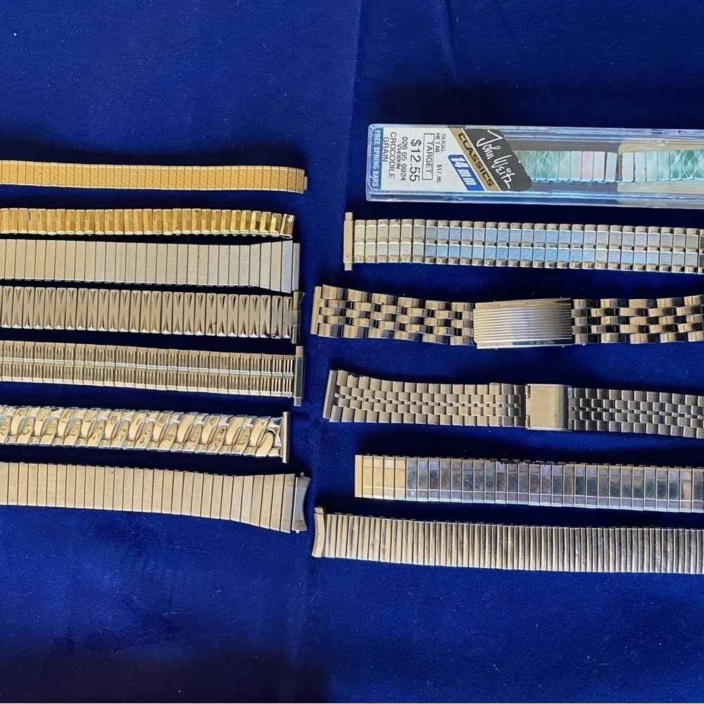 Watch Bands Straps Men’s and Women’s Stainless Steel Some Vintage Lot of 15